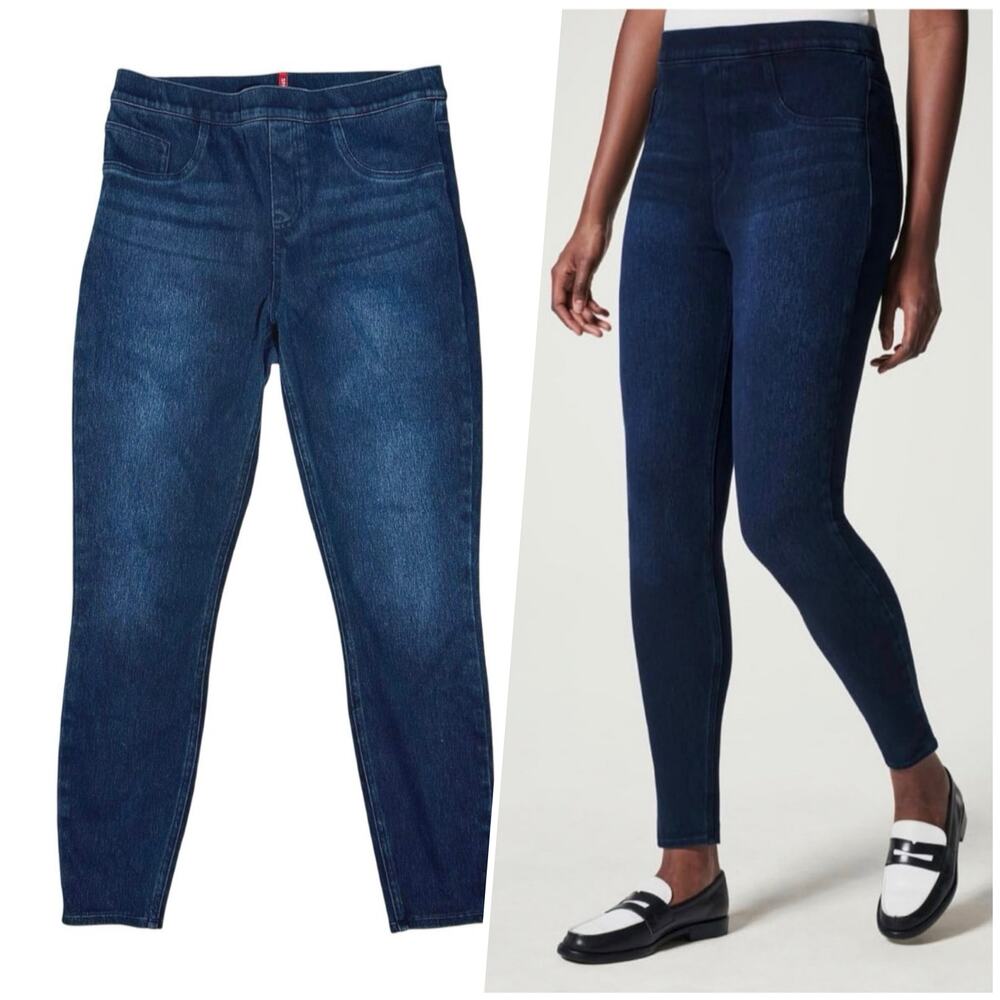 Spanx | Women | Twilight Rinse Shaping Stretch Jean-Ish Ankle Jeggings | Large